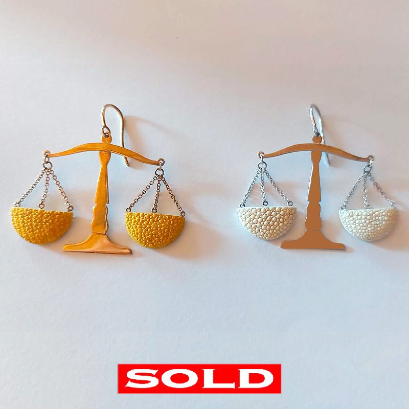 orecchini galuchat bilancia